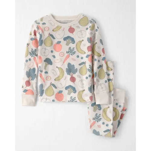 Toddler 2-Piece Organic Cotton Ribbed Pajama Set in Veggie Fruit Print - Little Planet | Carter's
