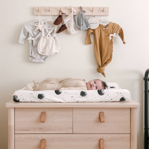 Goumi Kids Organic Cotton Changing Pad Cover - Many Moons