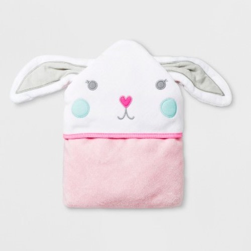 Baby Girls' Hooded Bath Towel - Cloud Island™ Pink One Size