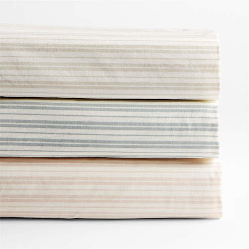 Frenchie Cloudy Blue 100% Organic Cotton Baby Crib Fitted Sheet by Leanne Ford