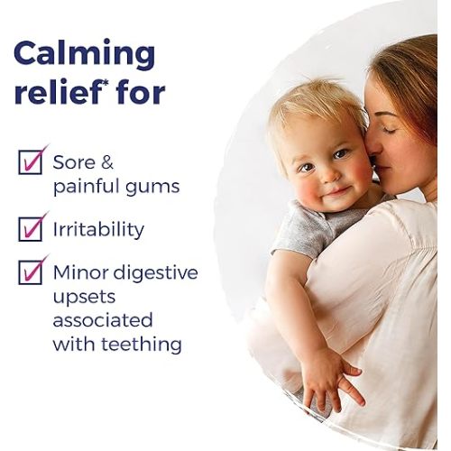 Boiron Camilia Teething Drops for Daytime and Nighttime Relief of Painful or Swollen Gums and Irritability in Babies - 30 Count