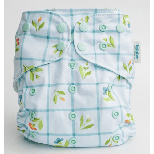 Floral: Essentials Pocket Cloth Diaper with Athletic Wicking Jersey, Grows with your Baby
