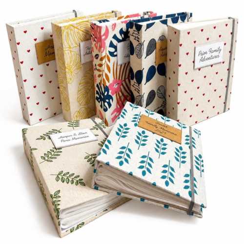 Personalised 200 Photos Album, 6x4 inch Photos, Hard Cased, Recycled Jute Fabric Cover, Plastic Slip In Sleeve Pockets, Large Capacity