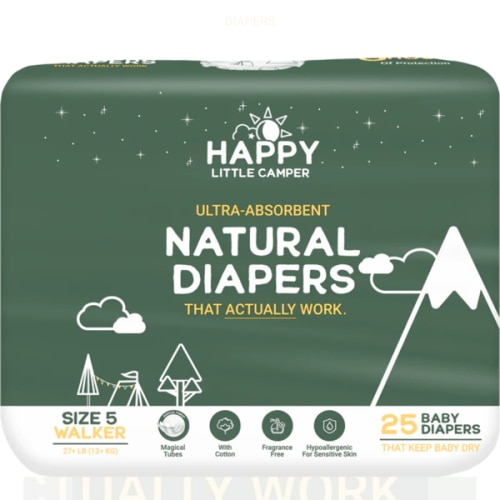 Natural, Chemical & Chlorine Free Baby Diapers. Happy Little Camper