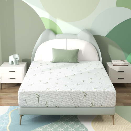 8 inch Twin Size Memory Foam Mattress with Green Tea Cooling Gel, Bed in a Box, Medium Firmness, Made in USA