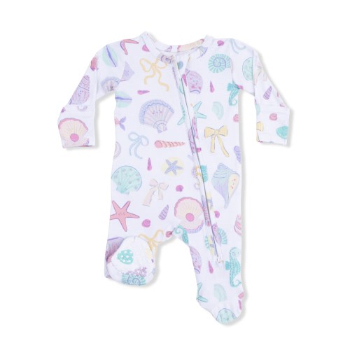 Angel Dear 2 Way Zipper Ruffle Footie Beach Days - Spoiled Sweet Bout - Spoiled Sweet Boutique