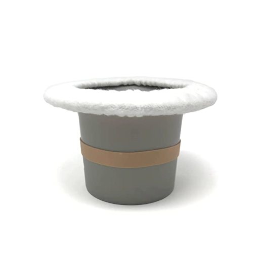 Top Hat Potty for Newborn Infant Potty Training | Elimination Communication | Includes 100% Cotton Undyed Fleece Cozy | Anti-Slip Rubber Band | for EC Baby Potty Training (Grey)