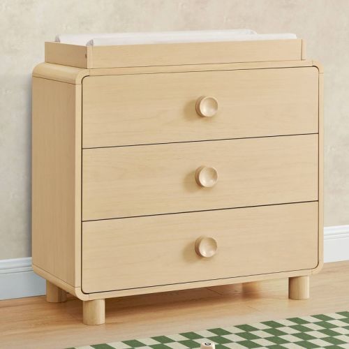 Delta Children Ari 3 Drawer Vertical Dresser - Sandstone: Wood Frame, Traditional Style, 38" Height, 20.75" Depth