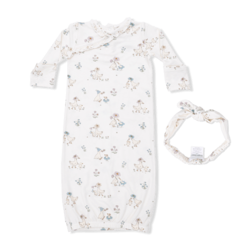 Flower Ducklings - Kimono Gown & Knot Headband