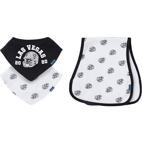 Gerber unisex-baby Nfl Team Bandana Bibs and Burp Cloth Set