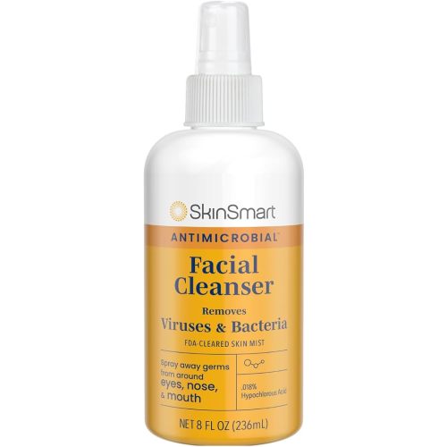 SkinSmart Antimicrobial Facial Cleanser Spray to Remove Viruses, 8 oz