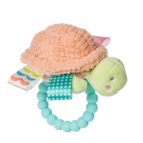 Taggies Tippy Turtle Teether Rattle - 6" - Mary Meyer Stuffed Toys