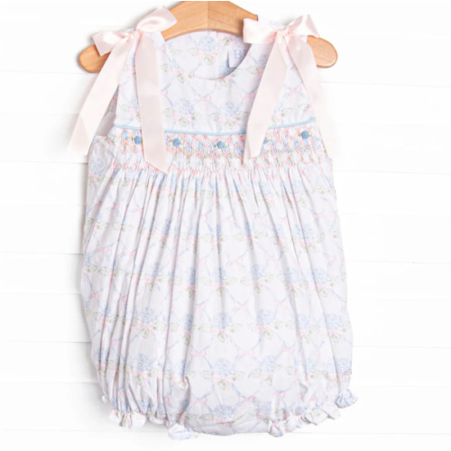 Bleu: Callaway Smocked Bubble, Blue – Stitchy Fish