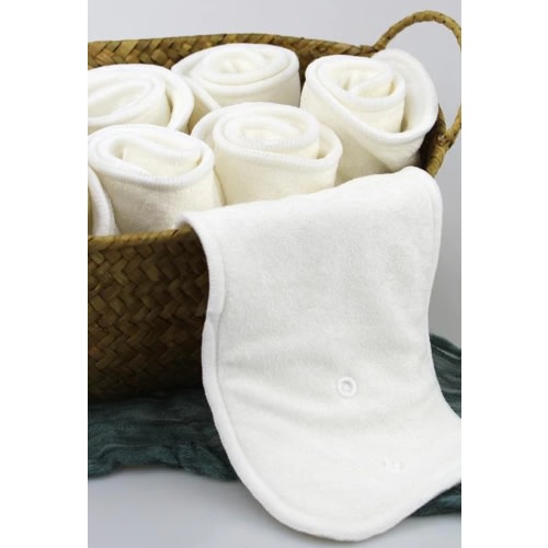 5-Layer Bamboo Cloth Diaper Insert with Snaps - No Microfiber!