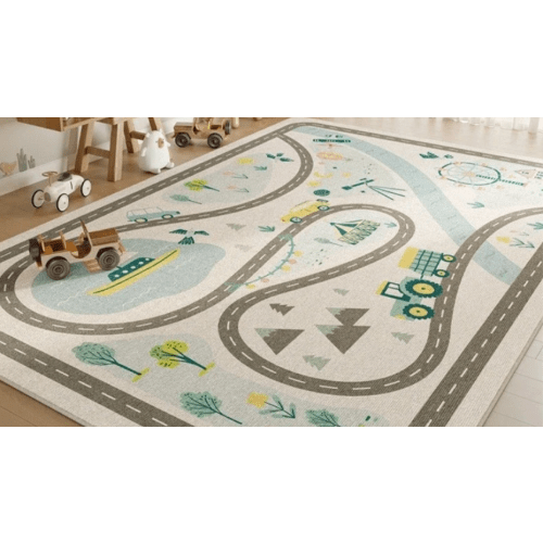 Siena Playscape Waterproof Spillproof Nursery Rug 5'11'' X 8'2''