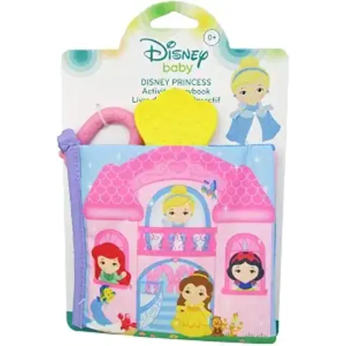 Disney Princess Soft Book with Teether Toy & Crinke Pages - Picture Book for Newborns