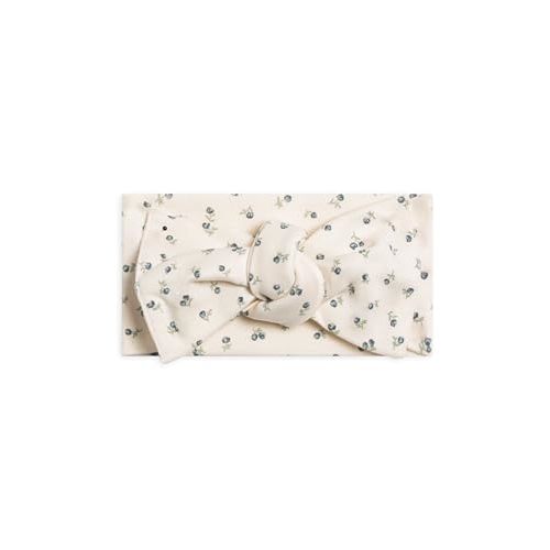 Colored Organics Baby Organic Cotton Hattie Bow Wrap Headband - Minny Floral/Mist