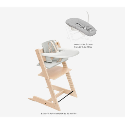 Tripp Trapp® High Chair² with cushion, tray & newborn set