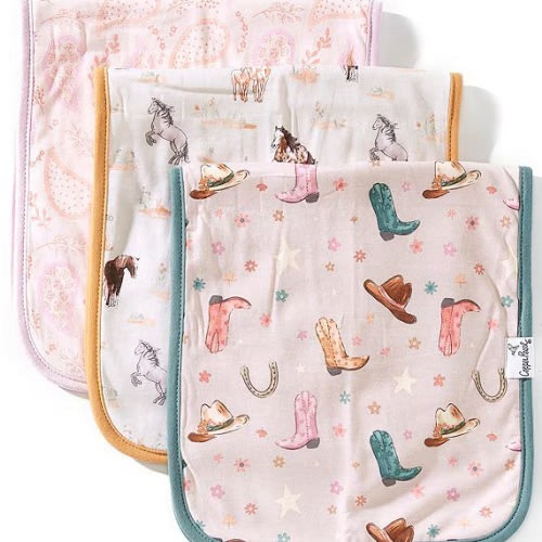 Copper Pearl Baby Girls Cheyenne Western Print Burp Cloths 3-Pack | Dillard's