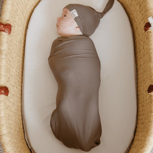 Knit Swaddle Blanket - Gobi