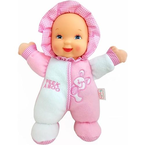 Goldberger Baby's First: 11" Soft & Snuggle Bunny Doll - Baby's 1st Doll, Machine Washable, Safe for Children & Infant, Ages 0 Months & Up