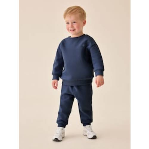 Buy Navy/White Crew Neck Joggers Set (3mths-7yrs) from Next USA