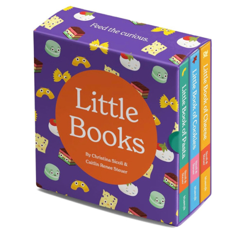 Little Books Culinary Collection Future Foodie 3 Board Book Box Set Pasta Cookies Cheese Phonics and Rhymes Baby Shower Gift 0-12 Months Toddler Book Ages 1-4 Years