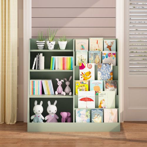 Wrought Studio™ Multifunctional 4 Tier Bookshelf And Book Storage Organizer With Bookcase Display Stand | Wayfair