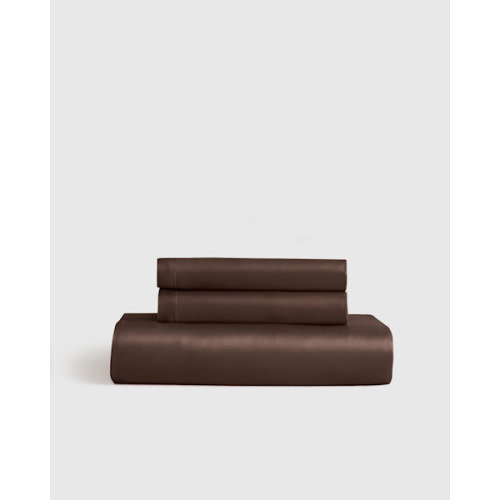 100% Organic Bamboo Fitted Sheet Set in Espresso