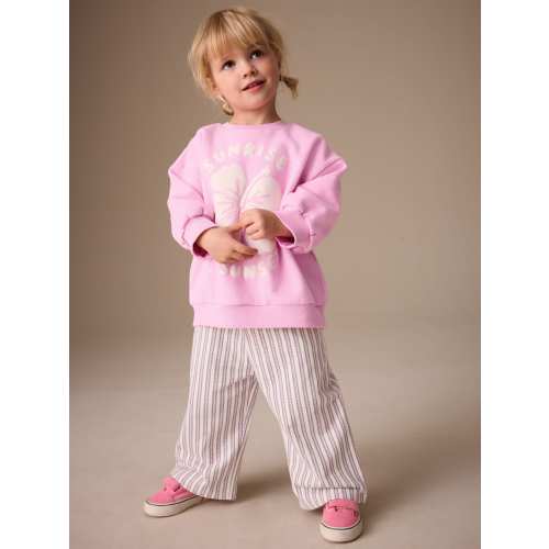 Pink Sweatshirt & Wide Leg Trousers Set (3mths-7yrs)