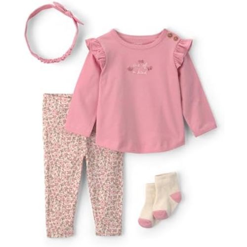 Carter's Girl 4-Piece Pant Set, Pink, 6M