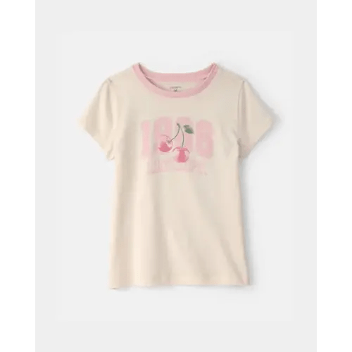 Girls Cherry Graphic Tee - Cream | Carter's