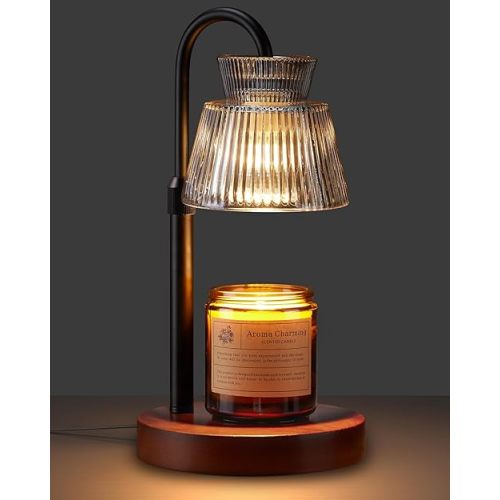 LISUNAR Candle Warmer Lamp with Timer &Dimmable Wax Melt Warmer for Scented Jar Candles, 2 Bulbs,Birthday Gifts for Women House Warming Gifts, Home Decor