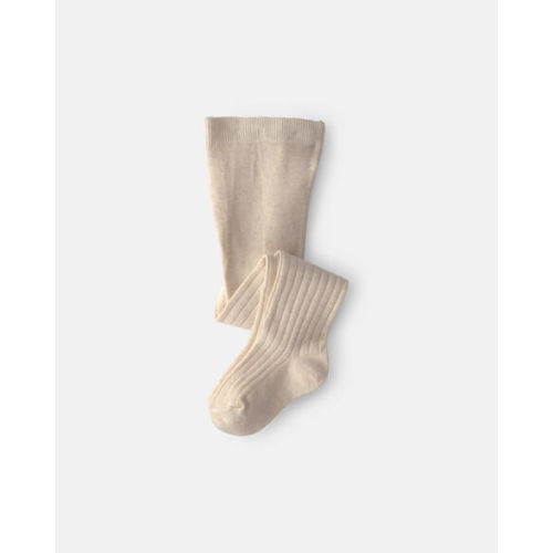 Baby Girl Ribbed Tights - Cream | Carter's
