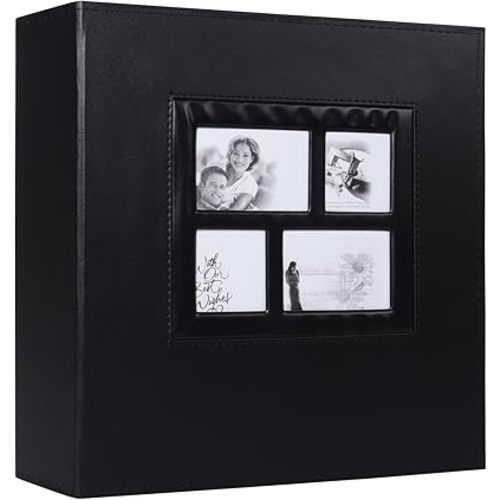 RECUTMS Photo Album 4x6 1000 Pockets Photos, Extra Large Capacity Family Wedding Picture Albums Holds 1000 Horizontal and Vertical Photos (Black)