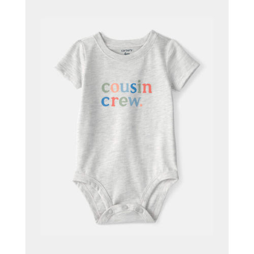 Baby 'Cousin Crew' Graphic Bodysuit - Grey | Carter's
