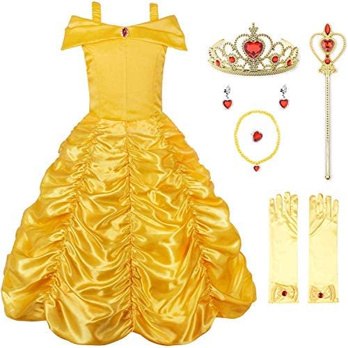 JerrisApparel Princess Dress Off Shoulder Layered Costume for Little Girl