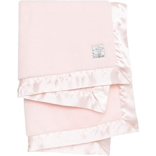 Little Giraffe Posh Mink Baby Blanket - Double-Sided Ultra Soft Plush Fabric, for New Moms, Newborn Must-Have for Girls, Cozy & Cuddly Comfort Blanket, 29" x 35", Pink