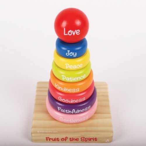 Fruit of the Spirit Wooden Stacking Rings