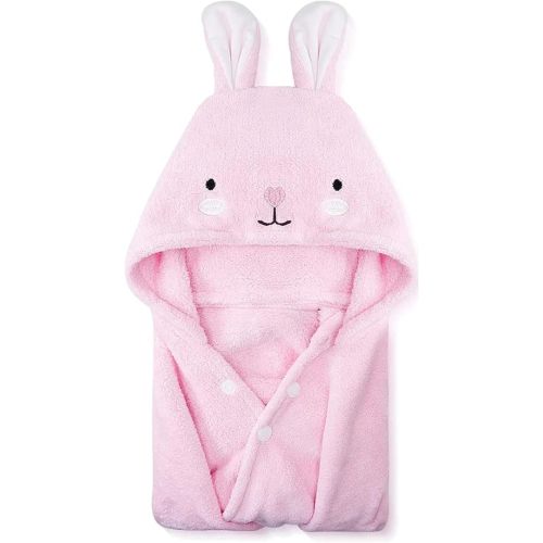 ROMASA Hooded Bath Towel Ultra Soft Towel Bathrobe Blanket 27.5" x 55"