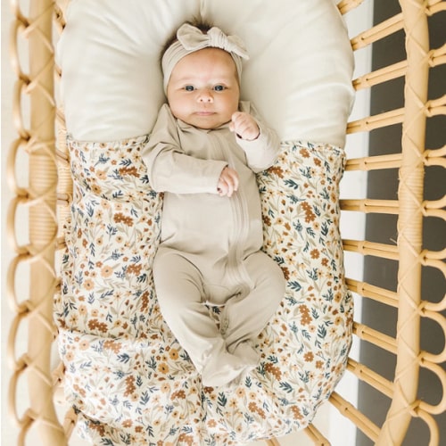 Oatmeal Bamboo Footed Zipper