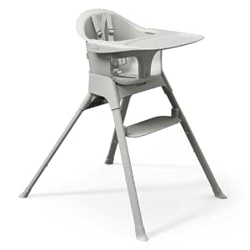 Mompush Olli 7-in-1 Convertible High Chair for Babies and Toddlers – Adjustable Height & Footrest, Dishwasher-Safe Tray, Compact Foldable Design for Easy Storage & Travel, Lightweight Yet Durable