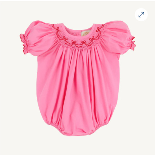 Short Sleeve Bridget Bubble - Hamptons Hot Pink with Richmond Red