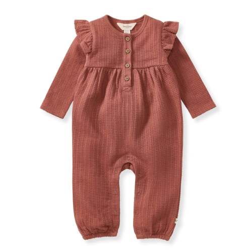 Organic Baby Girl Dotted Rib Cedar Jumpsuit – Young Eden