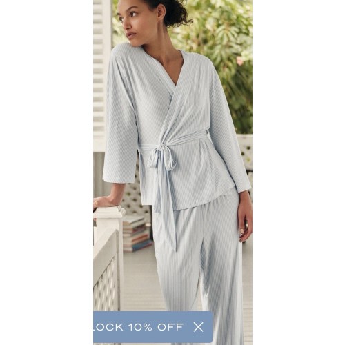 Lake  Maternity DreamModal™ Kimono Three-Piece Set in Fog L