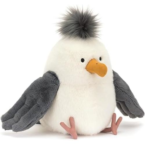 Jellycat Chip Seagull Stuffed Animal, 10 inches - Bird Plush Toy - Classic Children's Gift
