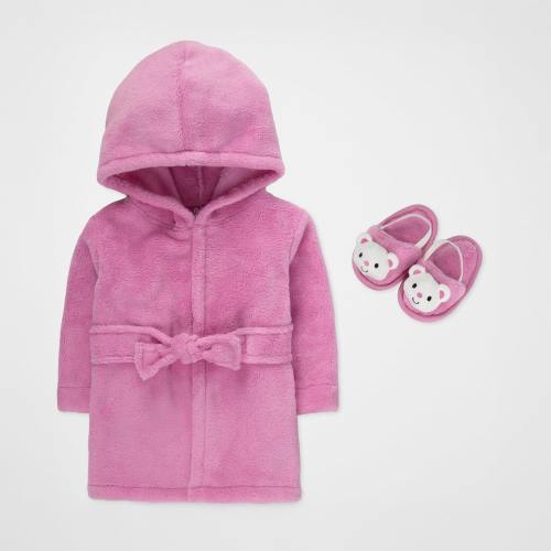 Baby Essentials 0-9 Month Baby Girls Knee Length Long Sleeve Robe