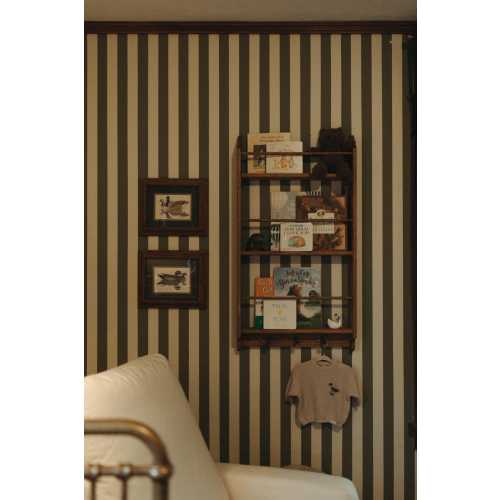 Cottage Oak Wood Kids Bookshelf w/ Rails