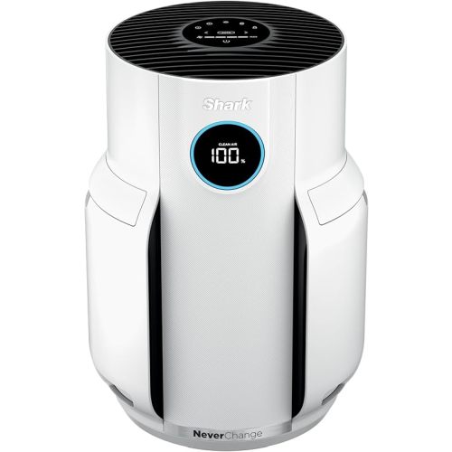 Shark NeverChange Air Purifier — HEPA exceeding filtration for up to 5 years for home, pets, allergies, dust, and smoke up to 650 sq. ft. for bedroom, dorm, nursery, and more. White, HP153