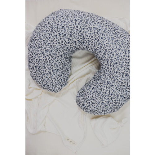 Nursing Pillow Cover, Blue Toile Nursing Pillow Cover, Breastfeeding Pillow Cover